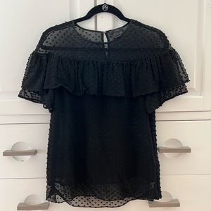 J.Crew Swiss dot blouse, Size 0